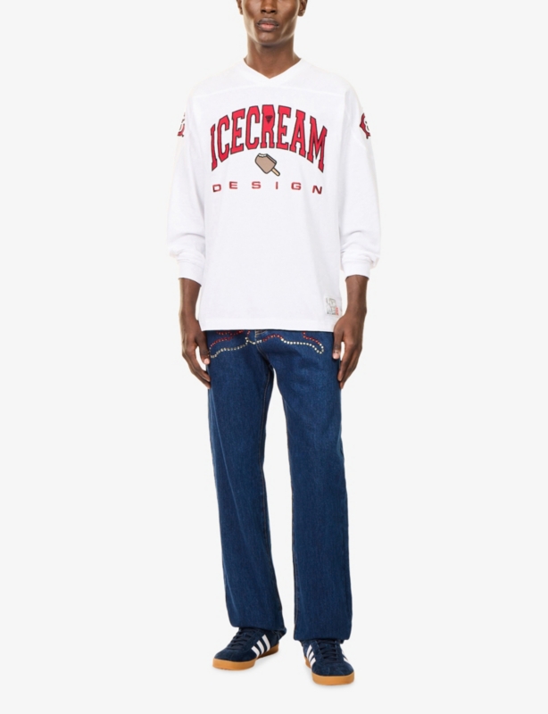 Design Long-Sleeve Graphic Cotton-Jersey T-Shirt