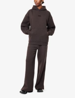 We Are Tala Omens Outdoors Graphic Oversized Cotton-jersey Hoody Americano Xs