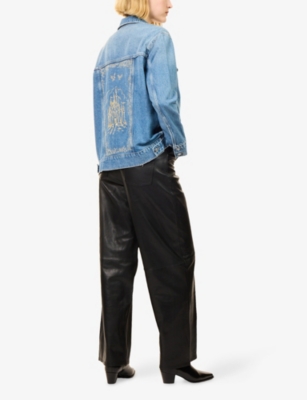 Paige Womens Cinderella Bookcover  X Disney Wren Denim Jacket Xs In Blue