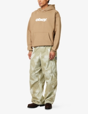 OBEY: Bounce Brand-Print Cotton-Blend Hoodie