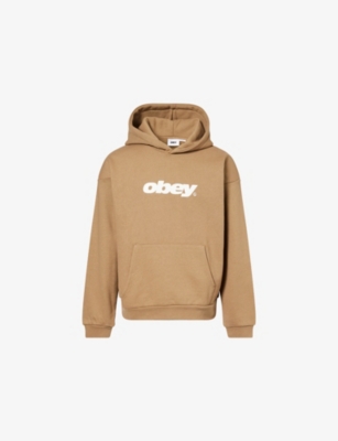 OBEY: Bounce Brand-Print Cotton-Blend Hoodie