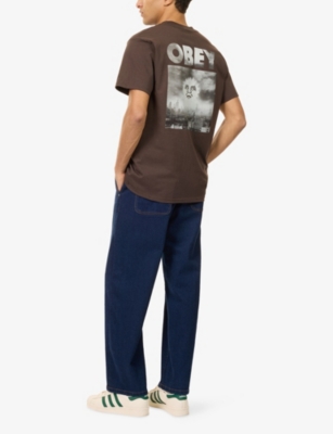 Obey Visual Studies Graphic T-shirt In Brown