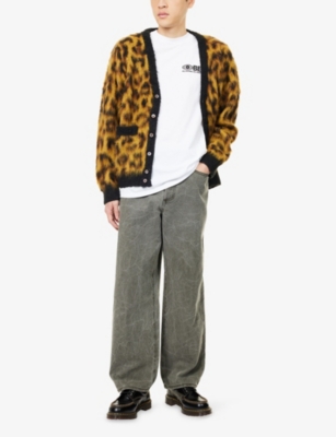 Obey Mens White All Seeing Short-sleeve Cotton T-shirt Xl In Yellow