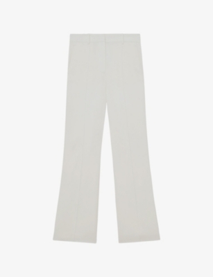 Womens Reiss Quinn Wide-Leg Stretch-Woven Trousers