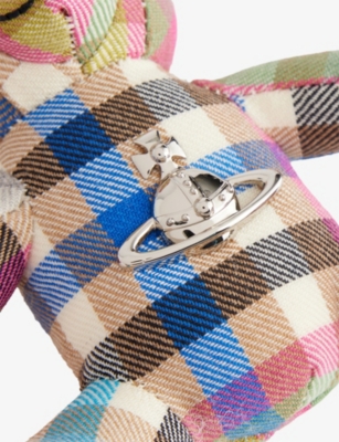 Vivienne Westwood Mens Multi Teddy Bear Wool Keyring In Multi