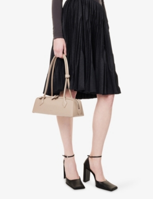 Alaïa Womens Alaia Le Teckel Leather Shoulder Bag In Neutral