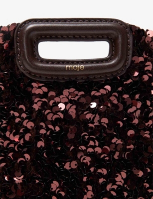 MAJE: Miss M Mini Sequin-Embellished Shoulder Bag