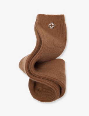 MAJE: Mid-Calf Branded Knitted Socks