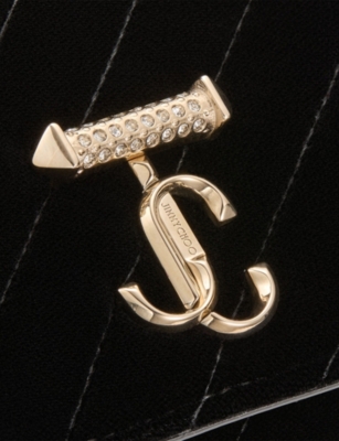 Jimmy Choo Womens  Curve Velvet Wallet Chain In Multi