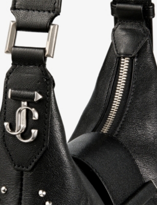 Jimmy Choo Small Bar Hobo Studded Pearl Shoulder Bag