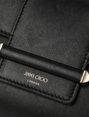 JIMMY CHOO: Bar Wallet with Chain Leather Shoulder Bag