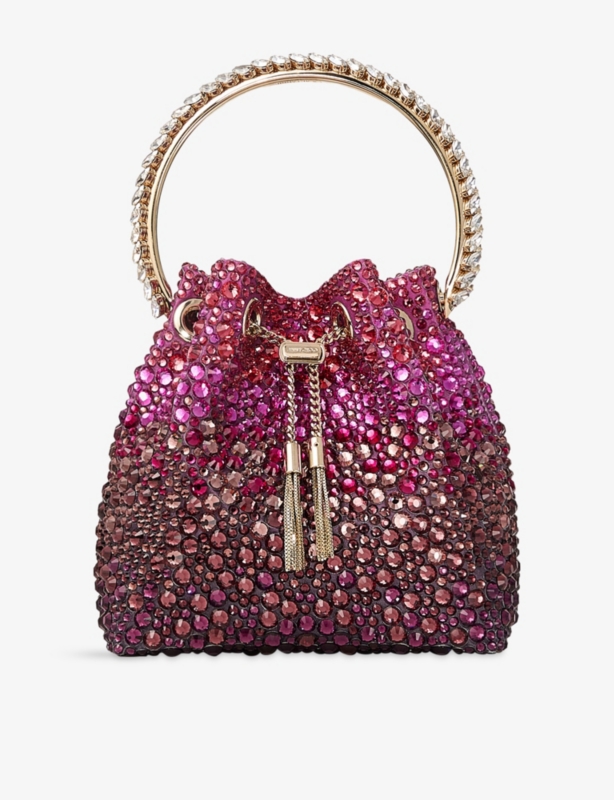 Bon Bon Crystal-Embellished Satin Handbag