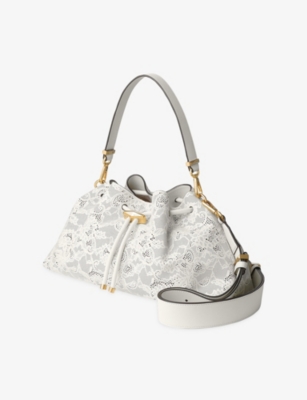 JIMMY CHOO: Cinch Medium Lace Shoulder Bag