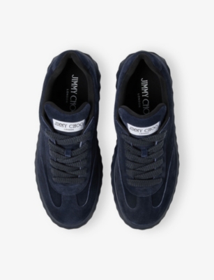 JIMMY CHOO: Diamond Maxi Suede Low-Top Trainers