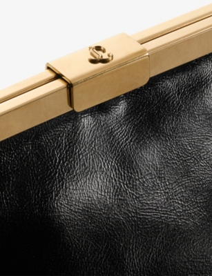 JIMMY CHOO: Ganache Biker Leather Clutch Bag