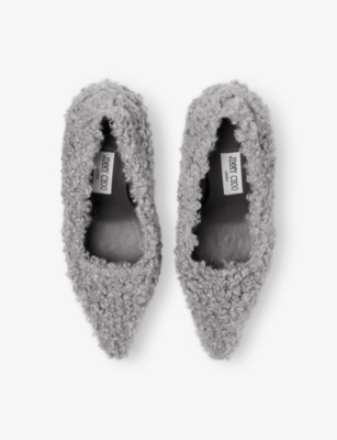 Jimmy Choo Ixia 95 Fleecepumps In Gray