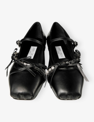 Jimmy Choo Women Black Nappa Leather Loli Ballerinas In Black