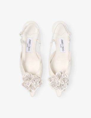 JIMMY CHOO: Mimmi 50 Leather Slingbacks