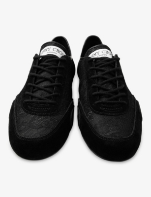 JIMMY CHOO: Sunny Lace and Suede Trainers