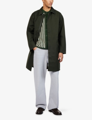 PERCIVAL: Collins Striped Knitted Polo Shirt