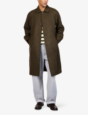 PERCIVAL: Dickens Car Checked Wool-Blend Coat