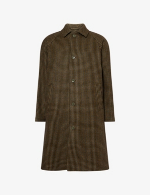 PERCIVAL: Dickens Car Checked Wool-Blend Coat