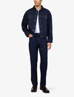 PERCIVAL: Brand-Patch Straight-Leg Denim Jeans