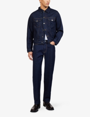 PERCIVAL: Western Trucker Flap-Pocket Denim Jacket