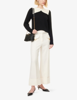 VALENTINO GARAVANI: Bow Long-Sleeves Wool Jumper