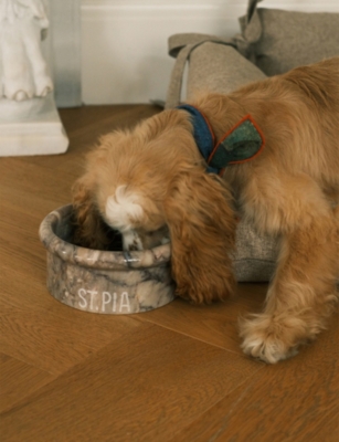 ST PIA: Marbowl Marble Dog And Cat Bowl 19cm