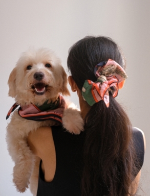 St Pia Womens  Belong Large Printed Cotton Pet And Human Bandana