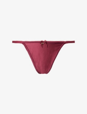 LOUNGE UNDERWEAR: Adaline Satin Thong