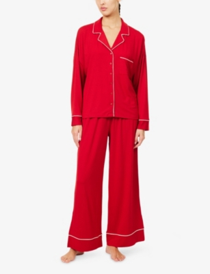 Lounge Womens Red Alpine Dreams Stretch-modal Pyjama Top In Red