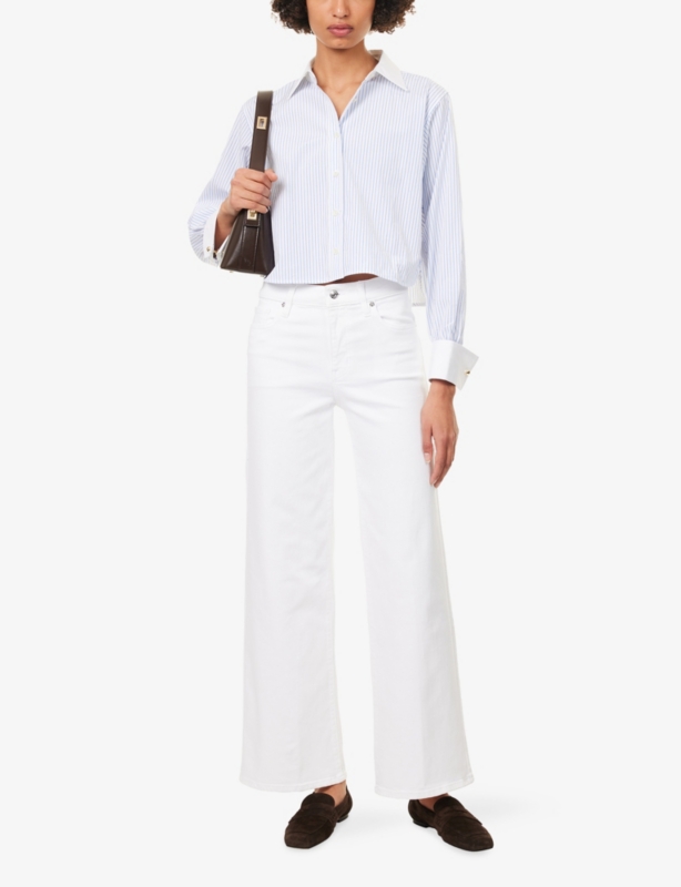 Le Slim Palazzo Cotton-Blend Jeans