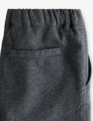 H&m Adorables Tapered Straight-leg Wool Trouser 3-10 In Gray