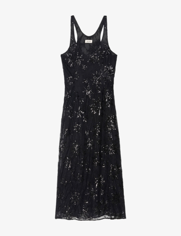 Rarysa Star-Embroidered Woven Midi Dress