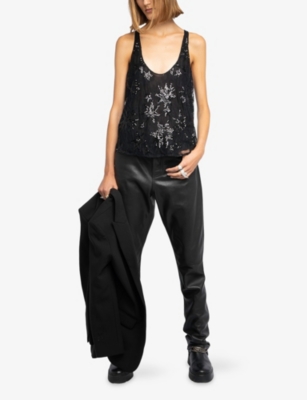 ZADIG&VOLTAIRE: Tarysa Star-Embellished Woven Top