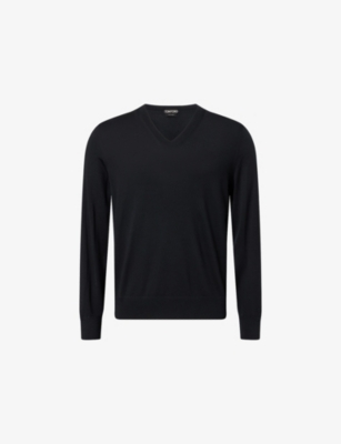TOM FORD: Regular-Fit V-Neck Wool Jumper