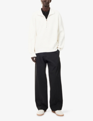 TOM FORD: Half-Zip Knitted Wool Jumper