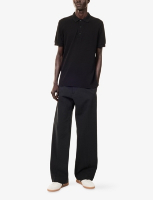 TOM FORD: Short-Sleeve Piquet Cotton-Blend Polo Shirt