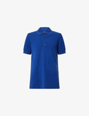 TOM FORD: Short-Sleeve Piquet Cotton-Blend Polo Shirt