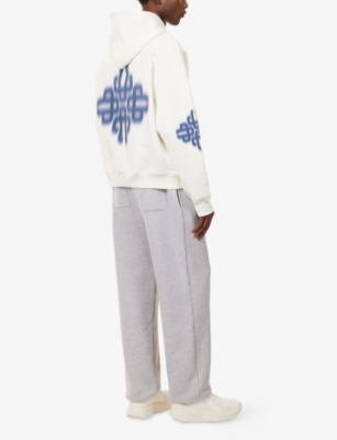 THE COUTURE CLUB: Motion Blurred-Emblem Cotton-Jersey Hoodie