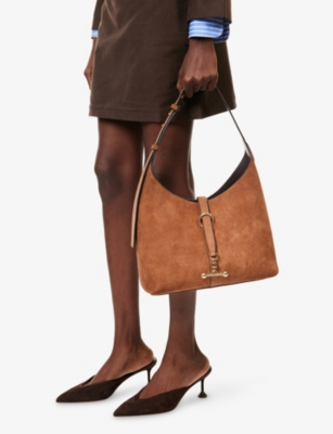 STRATHBERRY: Kite Suede Hobo Bag