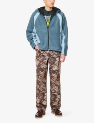 Obey Mens Fence Camo Multi Classic Baggy-fit Camouflage-print Denim Jeans In Brown