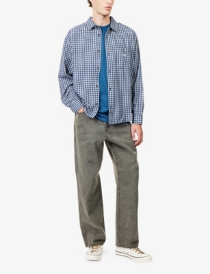 OBEY: Check-Pattern Logo-Embroidered Cotton Shirt