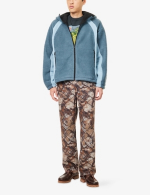 Obey Mens Blue Multi  Alta Fleece Jacket In Blue