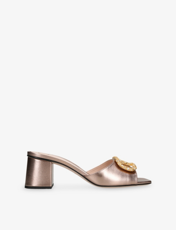VLogo 60 Metallic Leather Mules