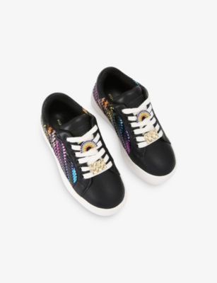 Kurt Geiger Mult/other Kids' Mini Laney Charm Leather Trainers Eur 30 / 12 Uk In Multi