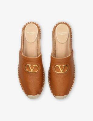 Valentino Round Toe Espadrille Sole Mule In Multi