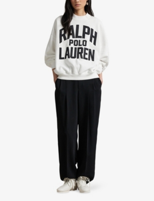 POLO RALPH LAUREN: Branded Relaxed-Fit Cotton-Blend Sweatshirt